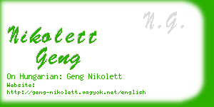 nikolett geng business card